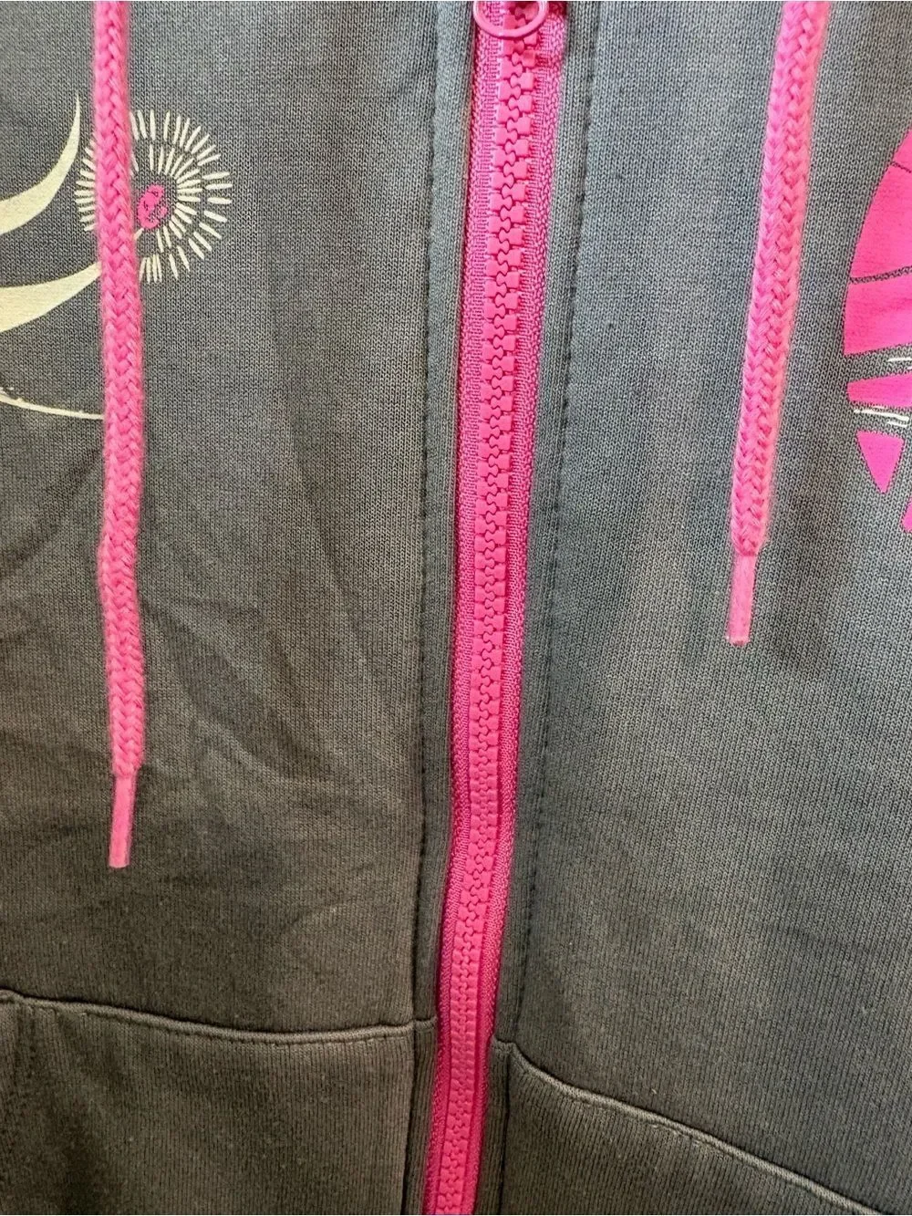 Disney The Pumpkin King Gray & Pink Zip Hoodie